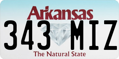 AR license plate 343MIZ