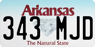 AR license plate 343MJD
