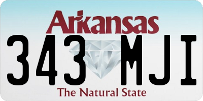 AR license plate 343MJI