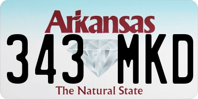 AR license plate 343MKD