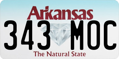 AR license plate 343MOC