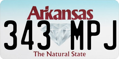 AR license plate 343MPJ