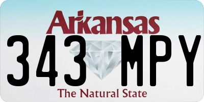 AR license plate 343MPY