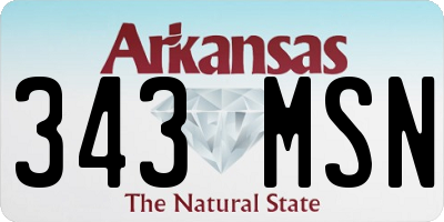 AR license plate 343MSN