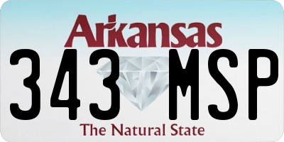 AR license plate 343MSP