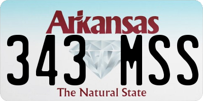 AR license plate 343MSS