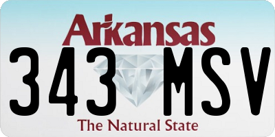 AR license plate 343MSV