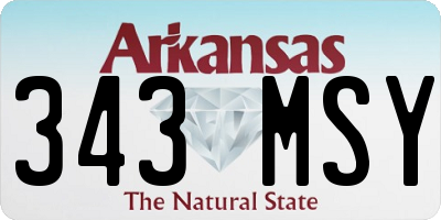 AR license plate 343MSY