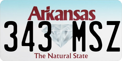AR license plate 343MSZ