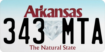 AR license plate 343MTA