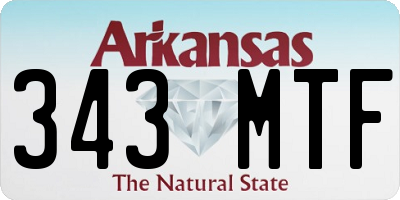 AR license plate 343MTF