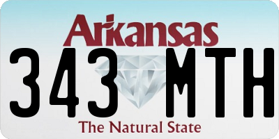 AR license plate 343MTH