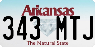 AR license plate 343MTJ