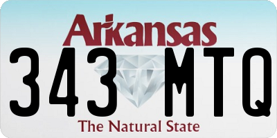 AR license plate 343MTQ