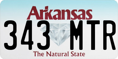 AR license plate 343MTR