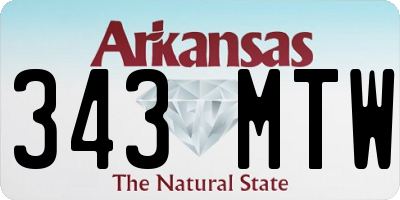 AR license plate 343MTW