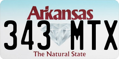 AR license plate 343MTX