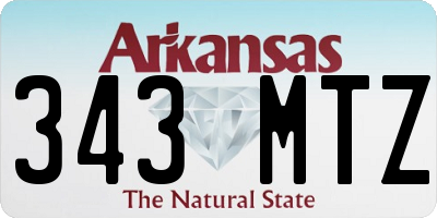 AR license plate 343MTZ
