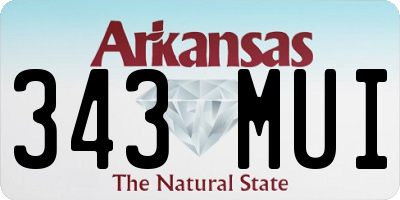AR license plate 343MUI