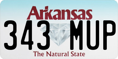 AR license plate 343MUP