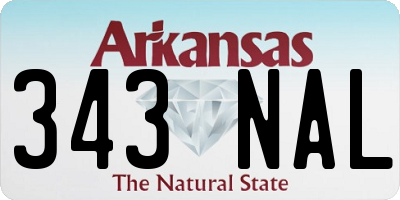 AR license plate 343NAL