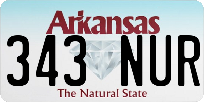 AR license plate 343NUR
