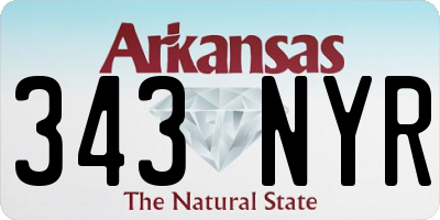 AR license plate 343NYR