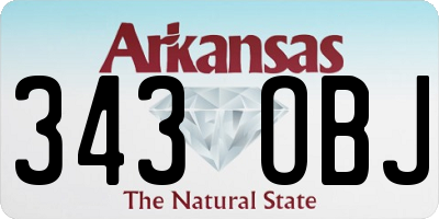 AR license plate 343OBJ
