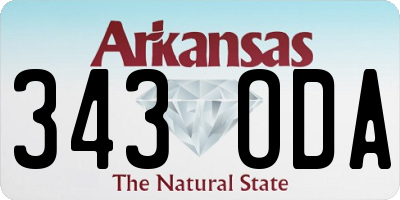 AR license plate 343ODA