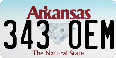 AR license plate 343OEM