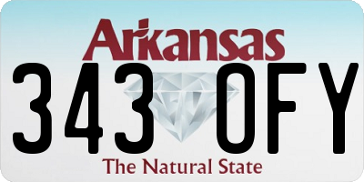 AR license plate 343OFY