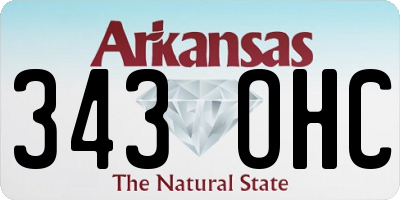 AR license plate 343OHC