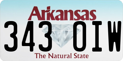 AR license plate 343OIW