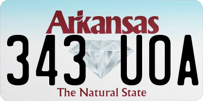 AR license plate 343UOA