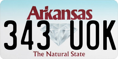 AR license plate 343UOK