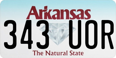 AR license plate 343UOR