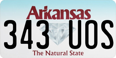 AR license plate 343UOS