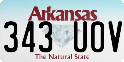 AR license plate 343UOV