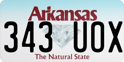 AR license plate 343UOX