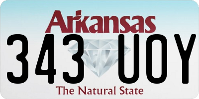 AR license plate 343UOY