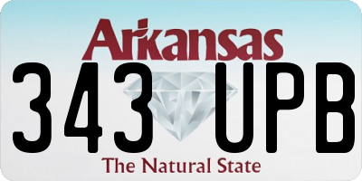 AR license plate 343UPB