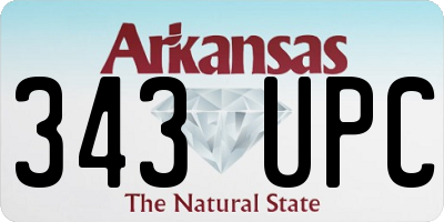 AR license plate 343UPC