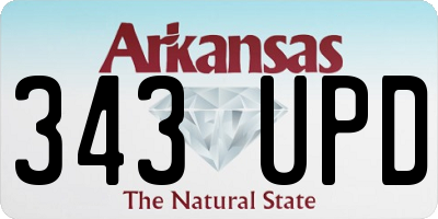 AR license plate 343UPD
