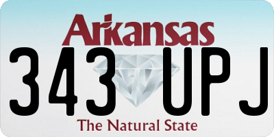AR license plate 343UPJ