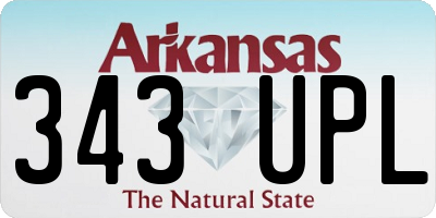 AR license plate 343UPL
