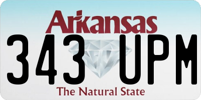 AR license plate 343UPM