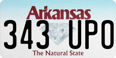 AR license plate 343UPO