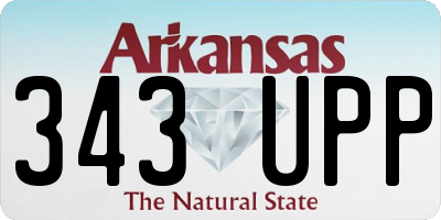 AR license plate 343UPP