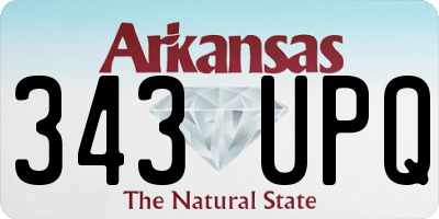 AR license plate 343UPQ