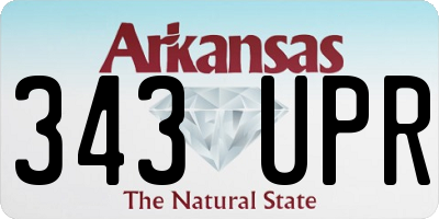 AR license plate 343UPR